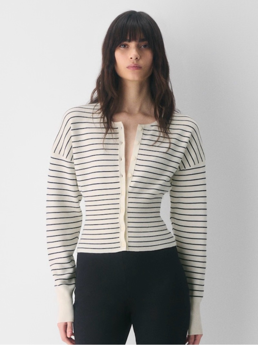 Striped aritzia golightly cardigan